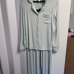 Skims Light Blue Pajama Set